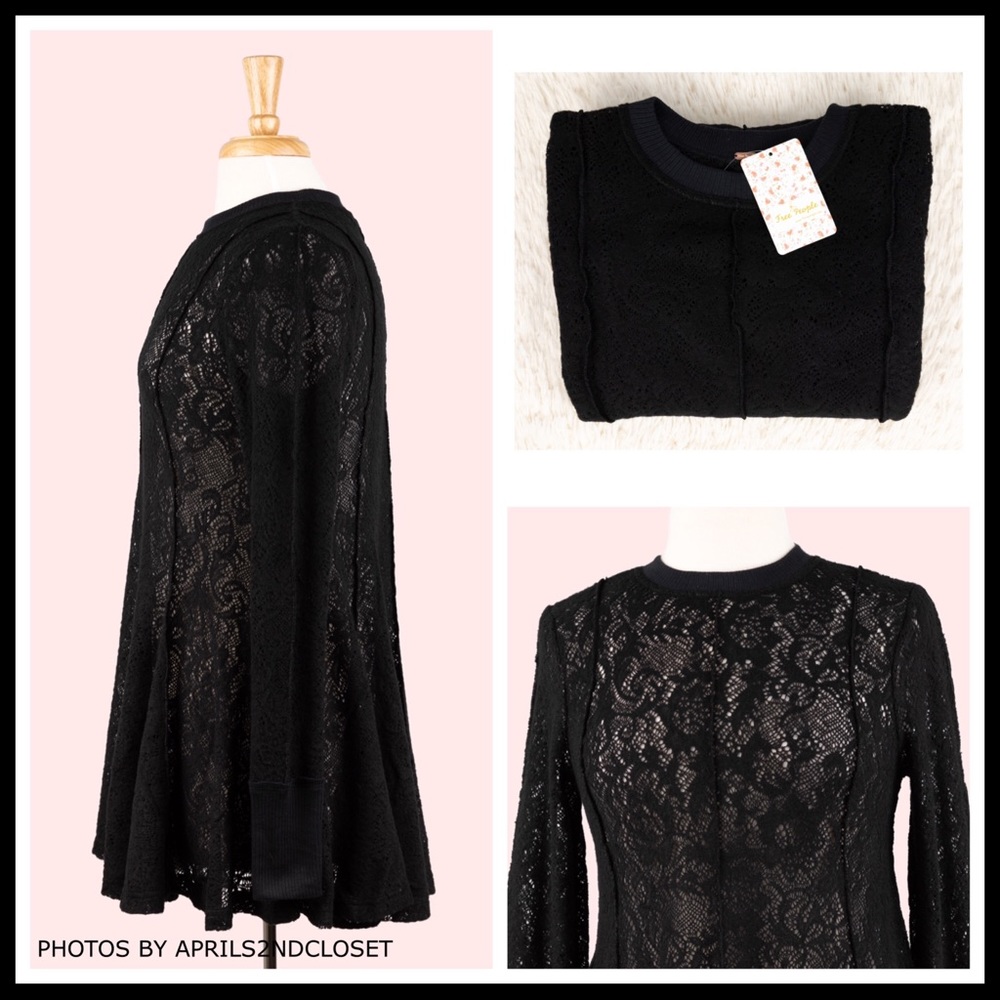 FREE PEOPLE BOHO TUNIC FLOWY A-LINE MINI DRESS A3C - Picture 4 of 16